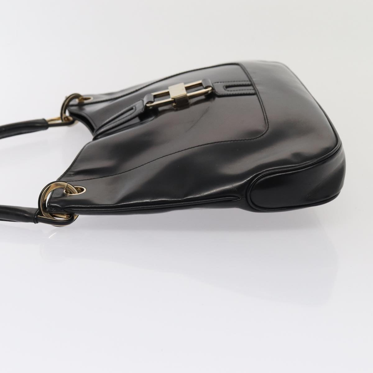 GUCCI Shoulder Bag Patent leather Black Gold 001 4149 ti1936