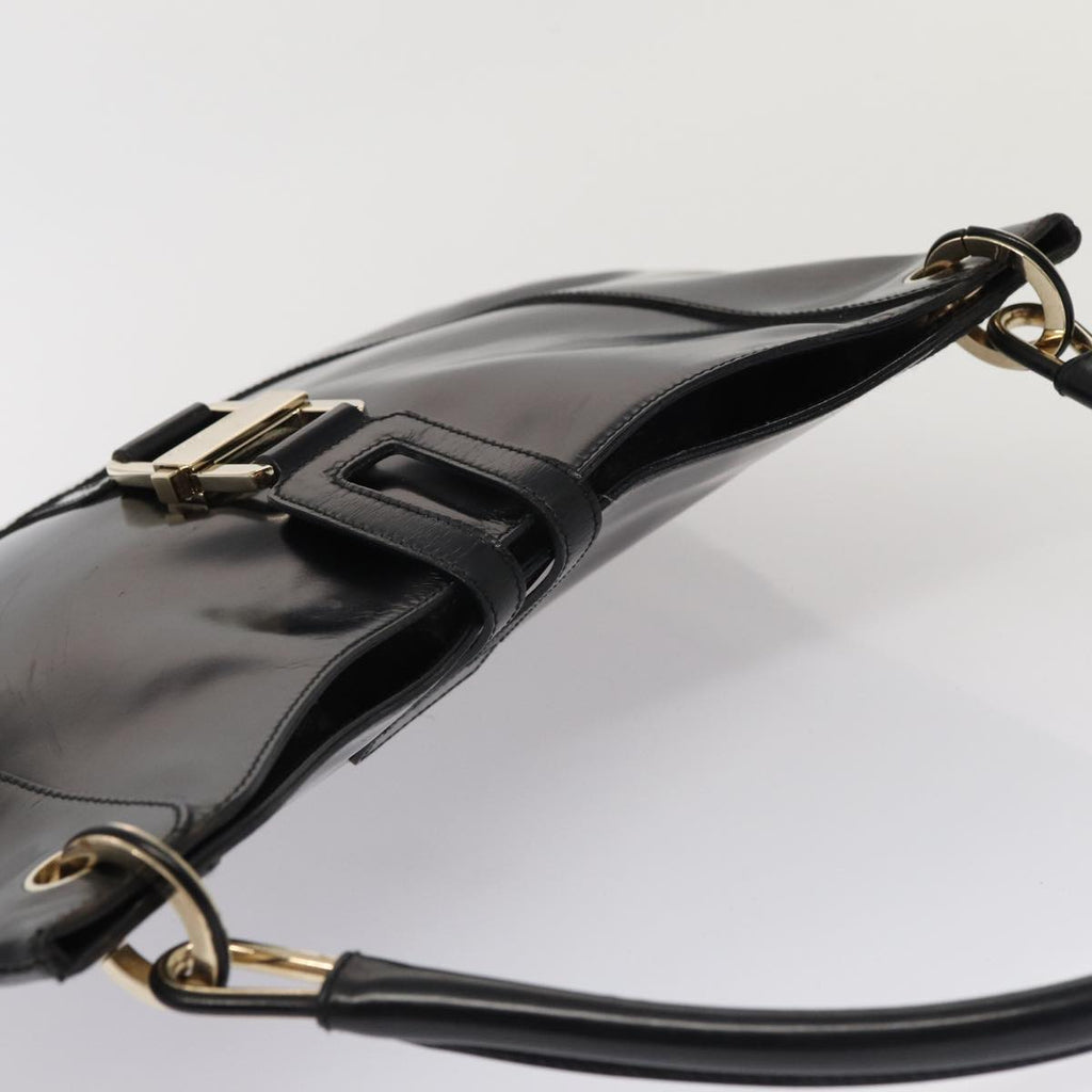 GUCCI Shoulder Bag Patent leather Black Gold 001 4149 ti1936