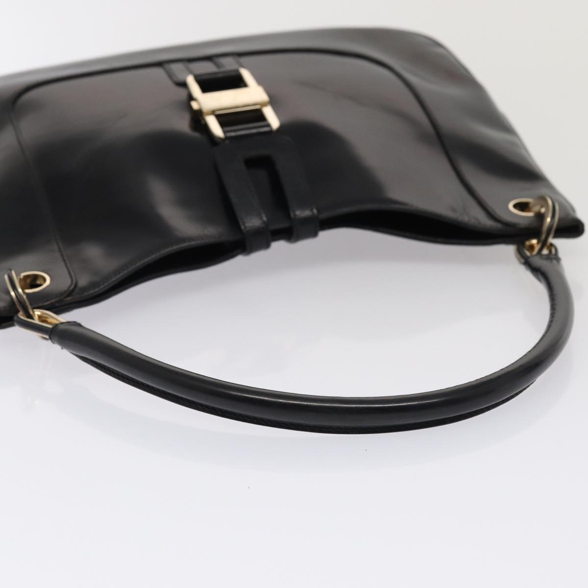 GUCCI Shoulder Bag Patent leather Black Gold 001 4149 ti1936