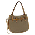 GUCCI Hand Bag Canvas Leather Beige 110295 ti1937