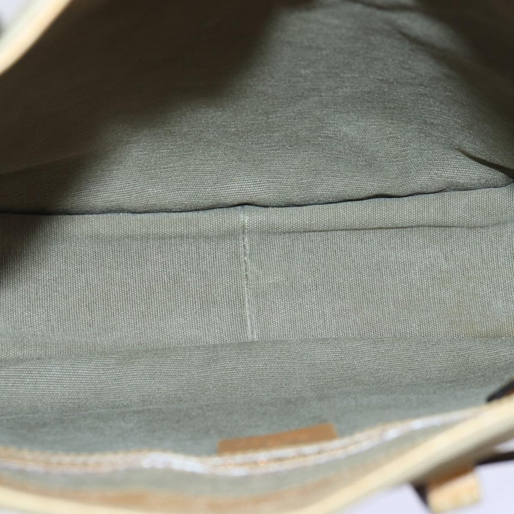 GUCCI Hand Bag Canvas Leather Beige 110295 ti1937