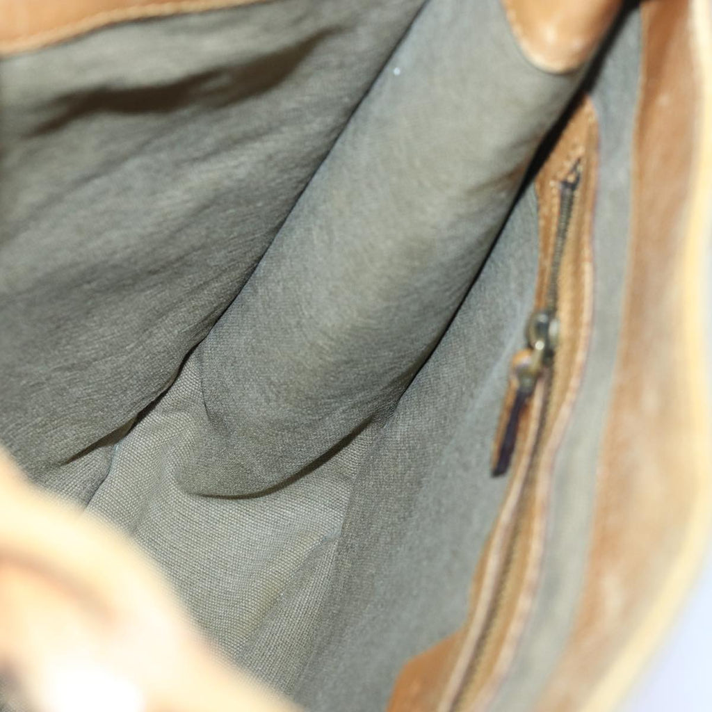GUCCI Hand Bag Canvas Leather Beige 110295 ti1937