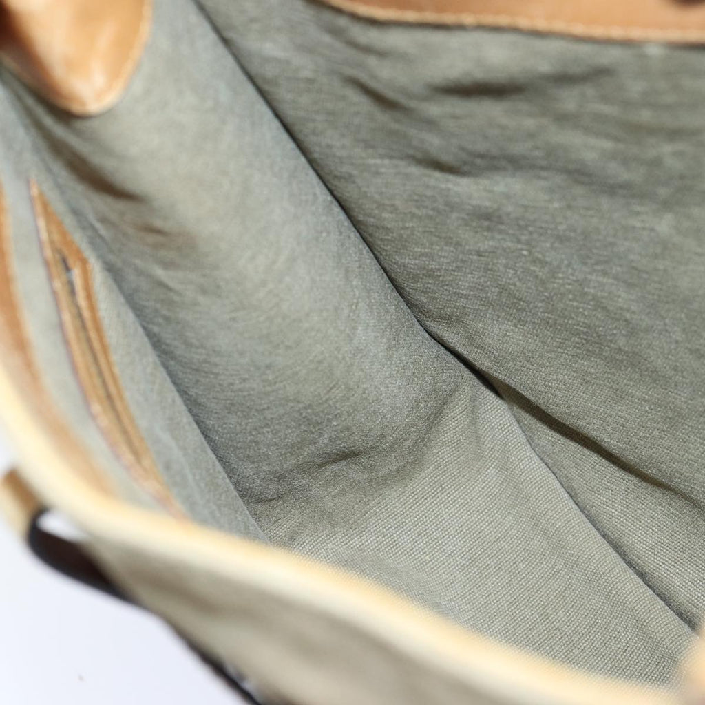 GUCCI Hand Bag Canvas Leather Beige 110295 ti1937