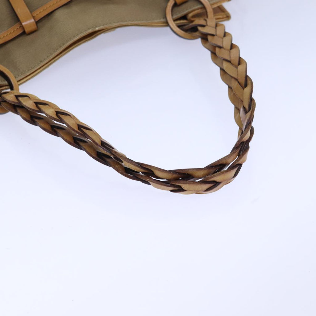 GUCCI Hand Bag Canvas Leather Beige 110295 ti1937