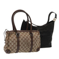 GUCCI GG Canvas Shoulder Bag 2Set Beige Black ti1941