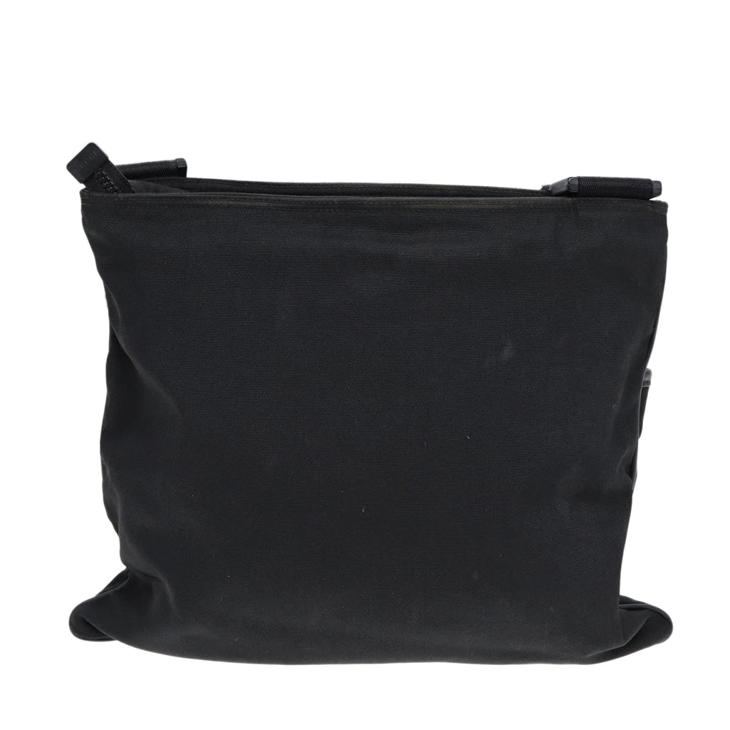 GUCCI Web Sherry Line Shoulder Bag Nylon Black Silver 181067 ti1952