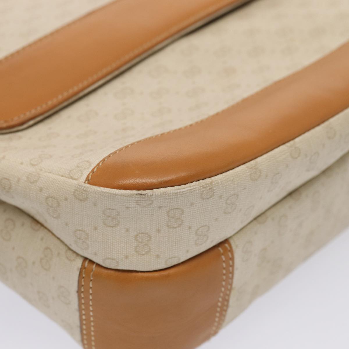 GUCCI GG Supreme Shoulder Bag PVC Leather Beige gold 001 106 0185 ti1955