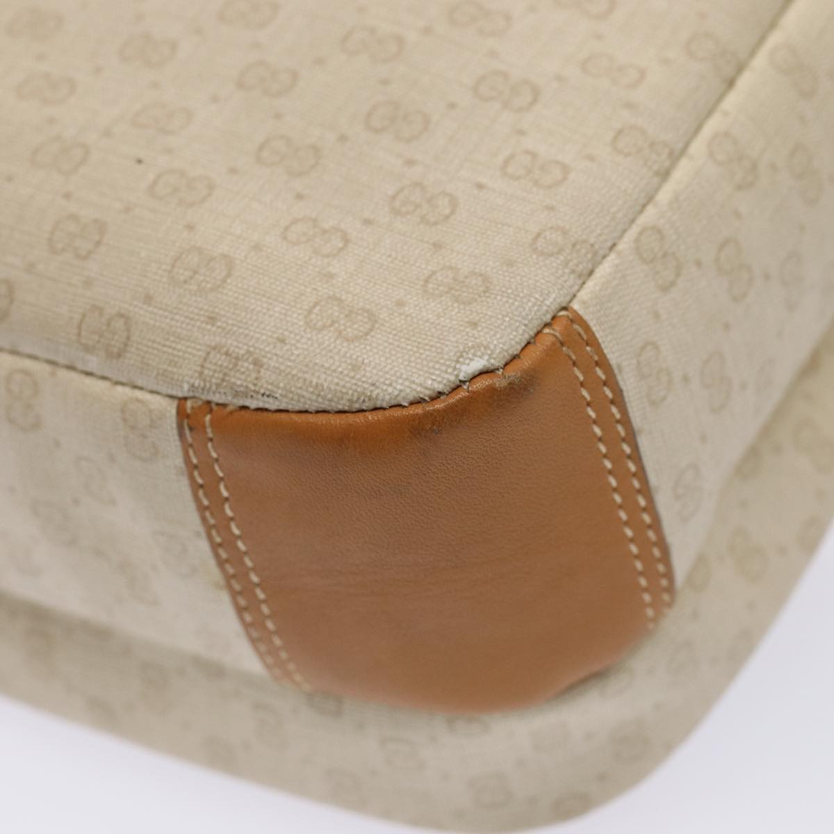 GUCCI GG Supreme Shoulder Bag PVC Leather Beige gold 001 106 0185 ti1955