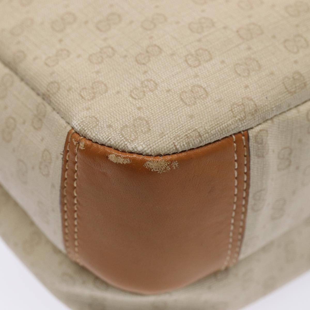 GUCCI GG Supreme Shoulder Bag PVC Leather Beige gold 001 106 0185 ti1955