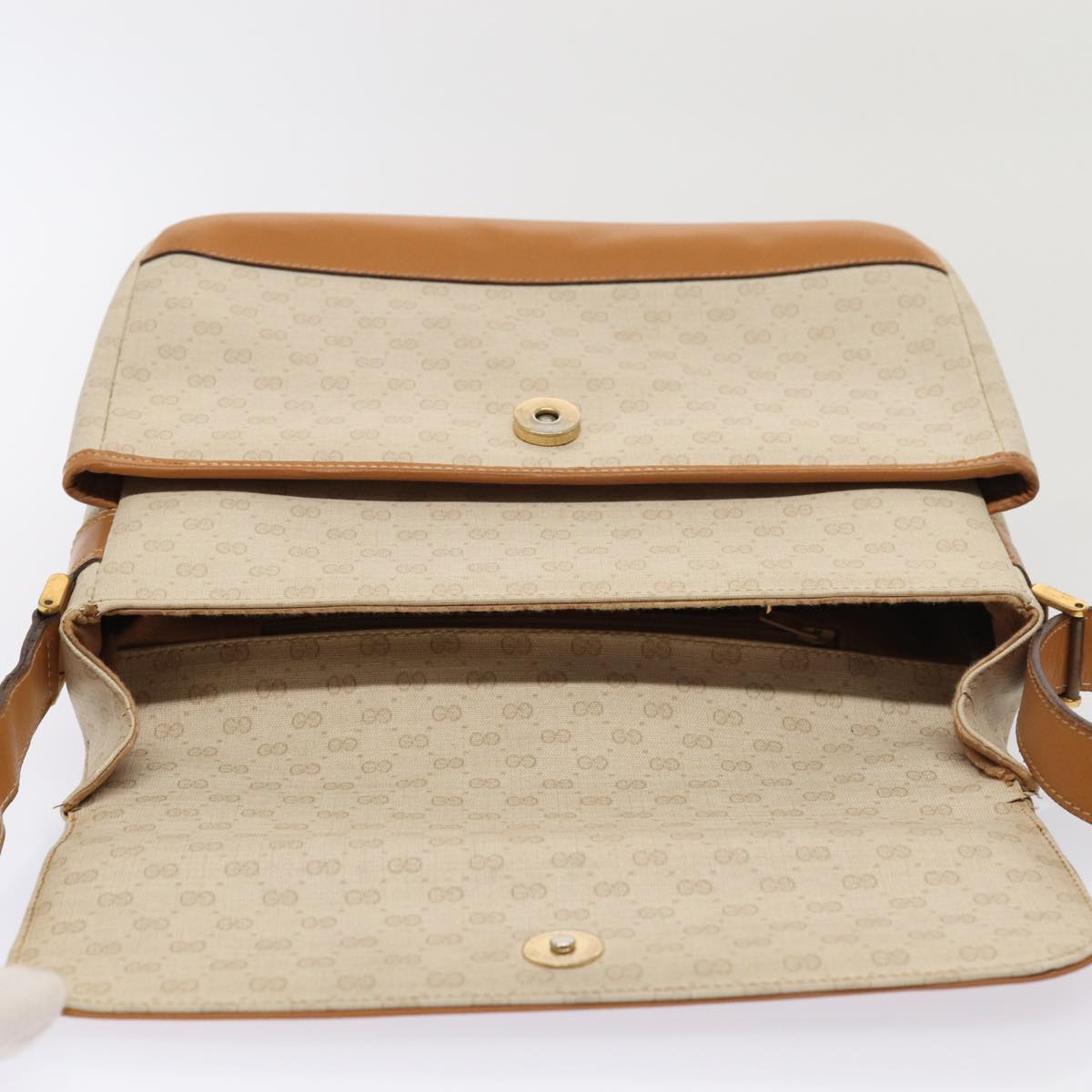 GUCCI GG Supreme Shoulder Bag PVC Leather Beige gold 001 106 0185 ti1955
