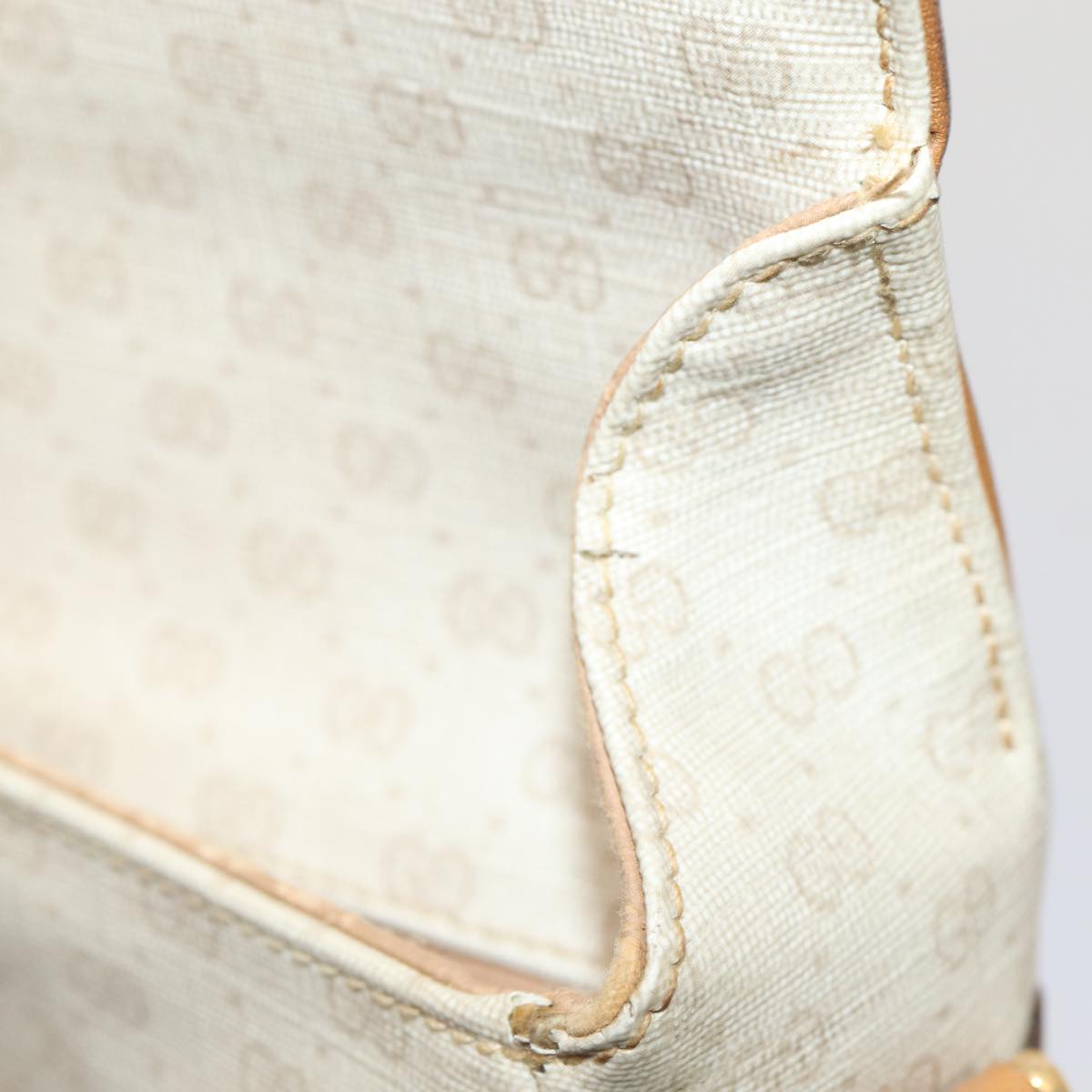 GUCCI GG Supreme Shoulder Bag PVC Leather Beige gold 001 106 0185 ti1955