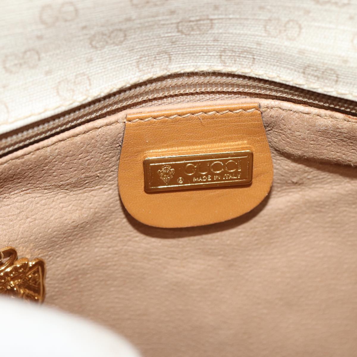 GUCCI GG Supreme Shoulder Bag PVC Leather Beige gold 001 106 0185 ti1955