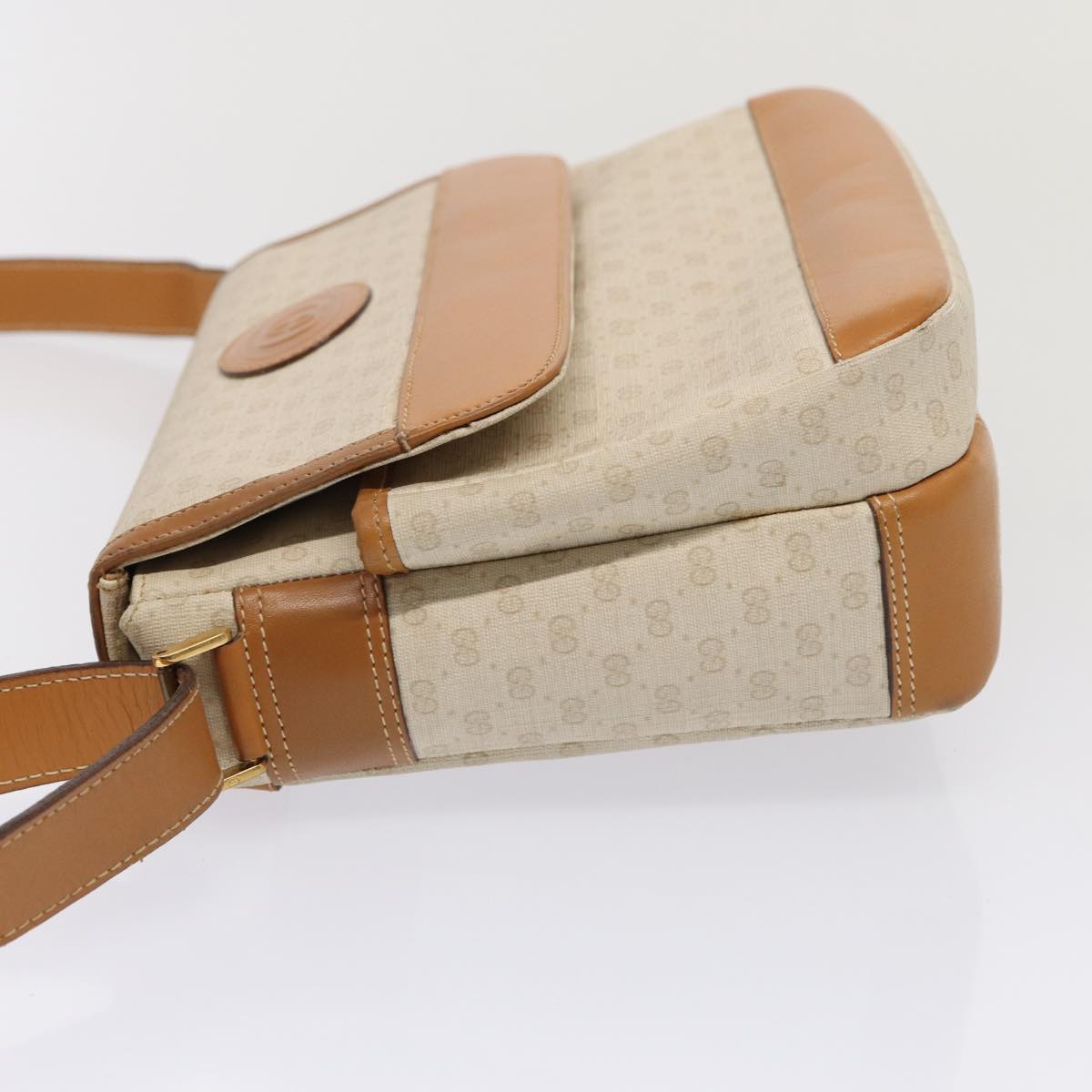GUCCI GG Supreme Shoulder Bag PVC Leather Beige gold 001 106 0185 ti1955