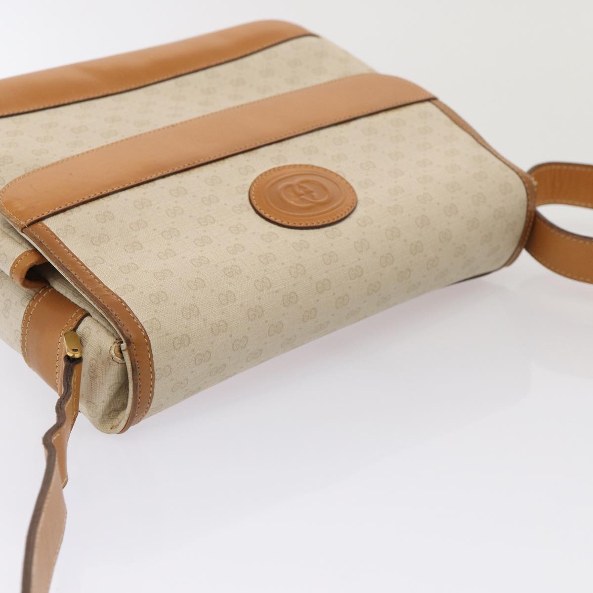 GUCCI GG Supreme Shoulder Bag PVC Leather Beige gold 001 106 0185 ti1955