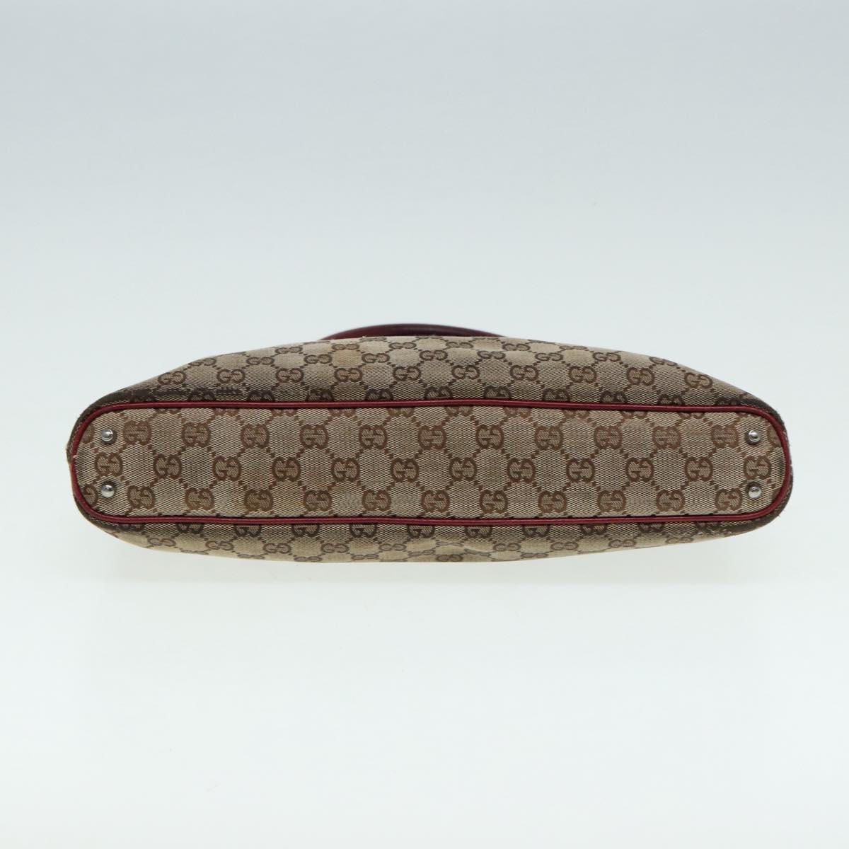 GUCCI GG Canvas Tote Bag Beige Red 113015 ti1957