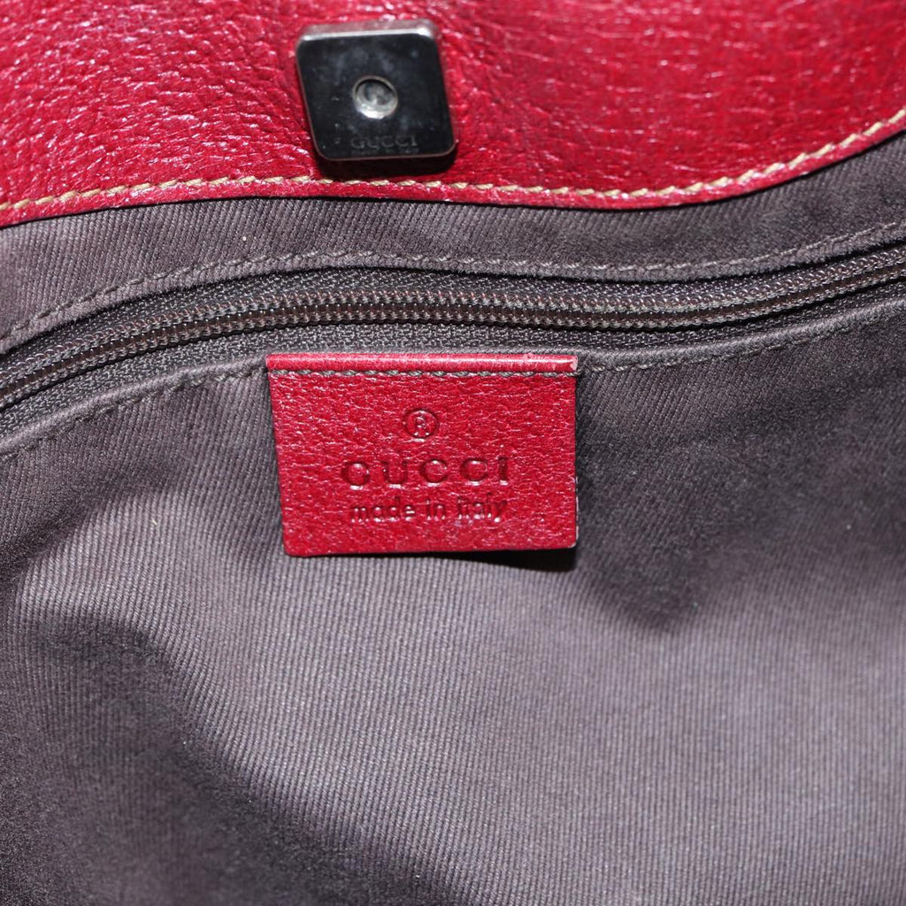 GUCCI GG Canvas Tote Bag Beige Red 113015 ti1957