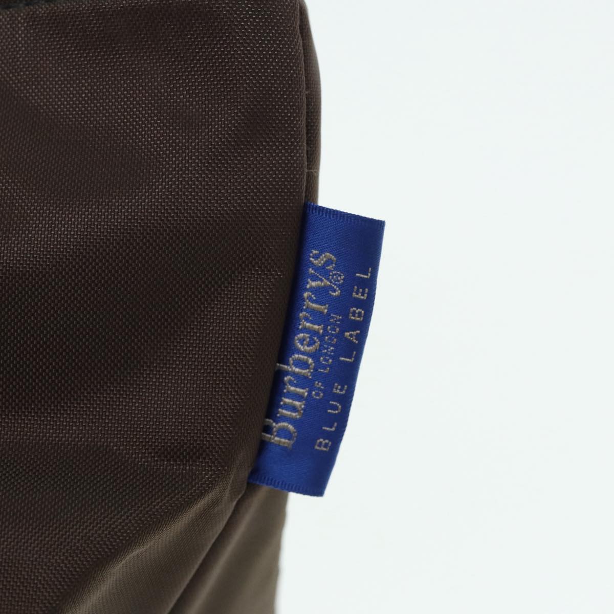 BURBERRY Nova Check Hand Bag Nylon Brown Black Silver ti1962