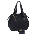 GUCCI GG Canvas Hand Bag 2way Black Gold 000 3444 0282 ti1965