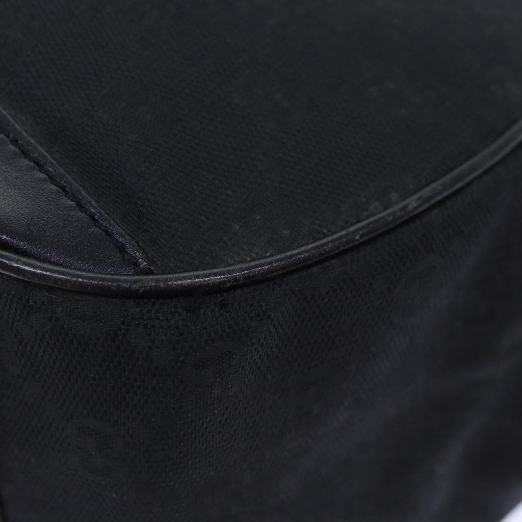 GUCCI GG Canvas Hand Bag 2way Black Gold 000 3444 0282 ti1965