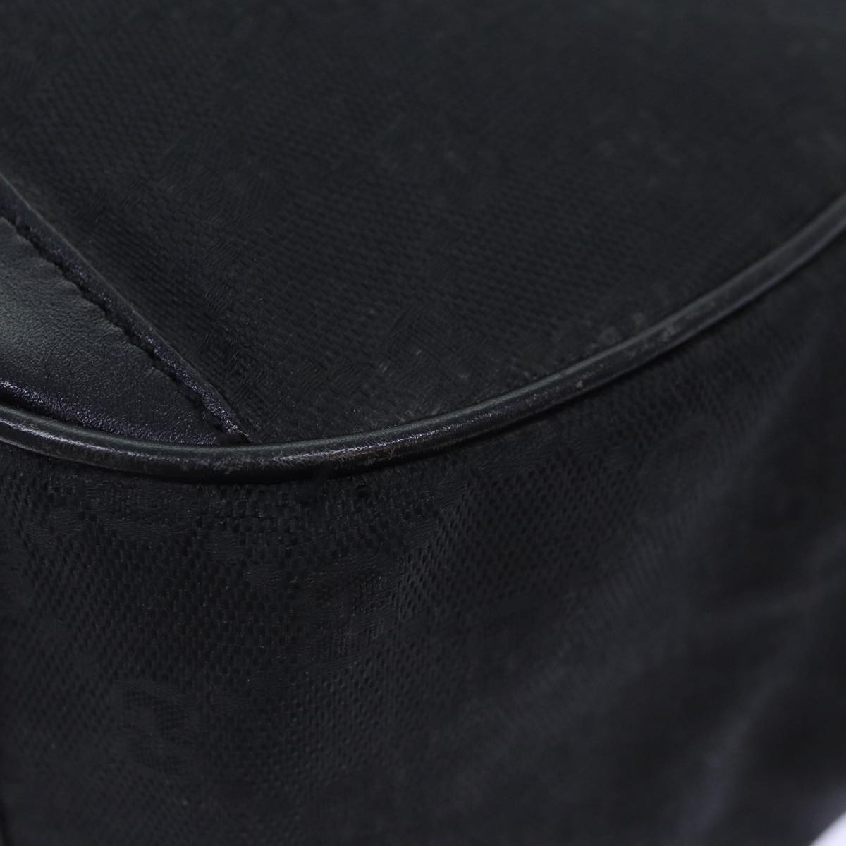 GUCCI GG Canvas Hand Bag 2way Black Gold 000 3444 0282 ti1965