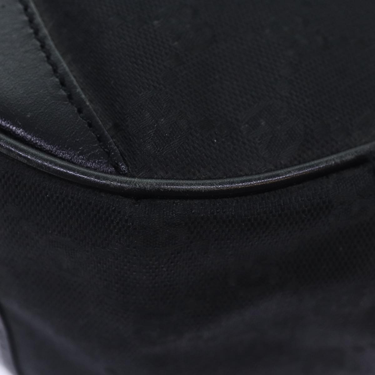 GUCCI GG Canvas Hand Bag 2way Black Gold 000 3444 0282 ti1965
