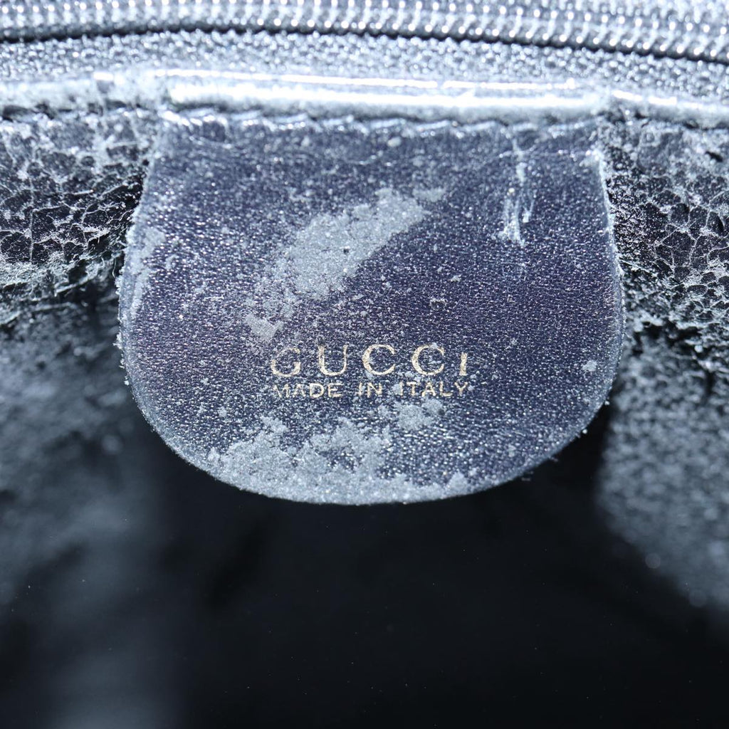 GUCCI GG Canvas Hand Bag 2way Black Gold 000 3444 0282 ti1965