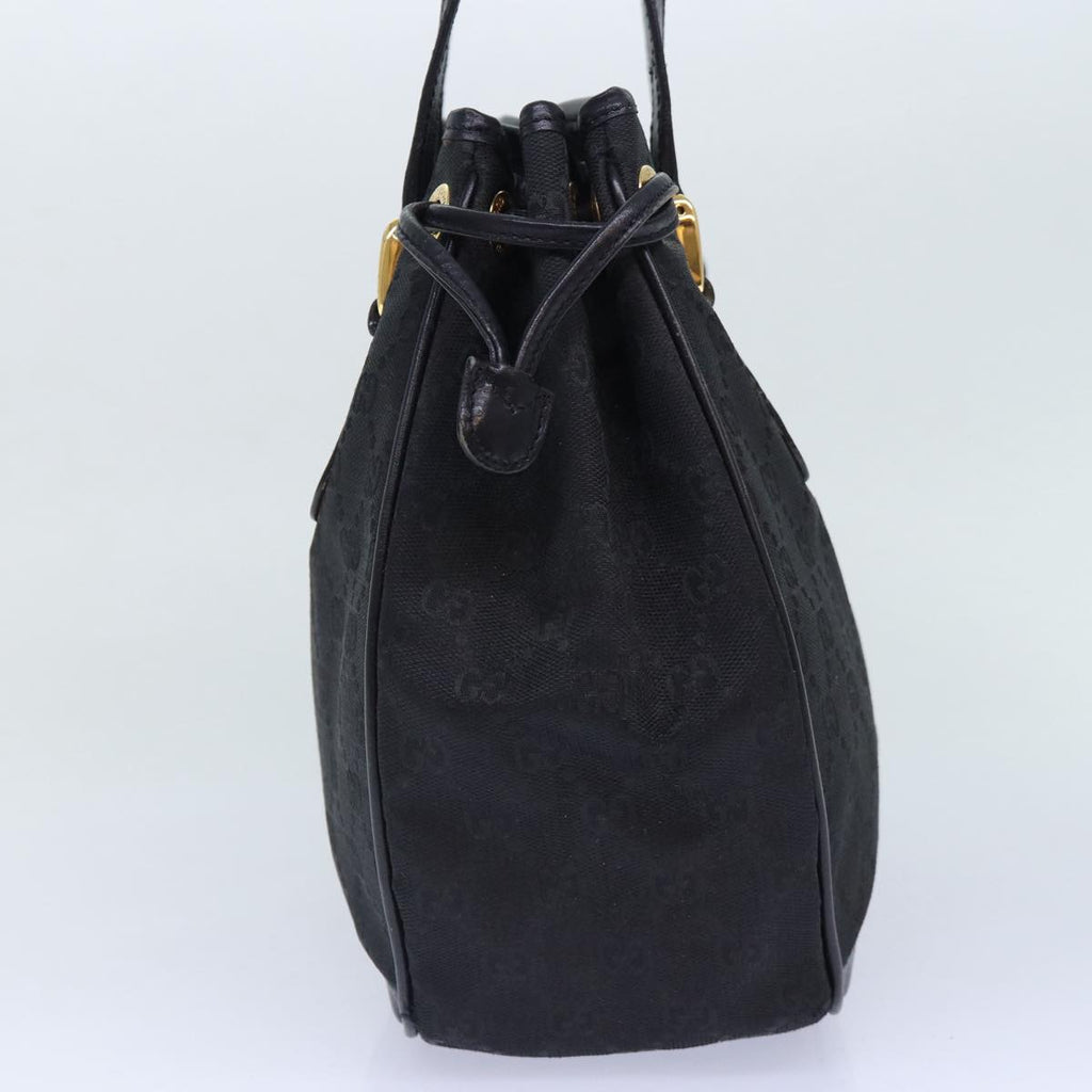 GUCCI GG Canvas Hand Bag 2way Black Gold 000 3444 0282 ti1965