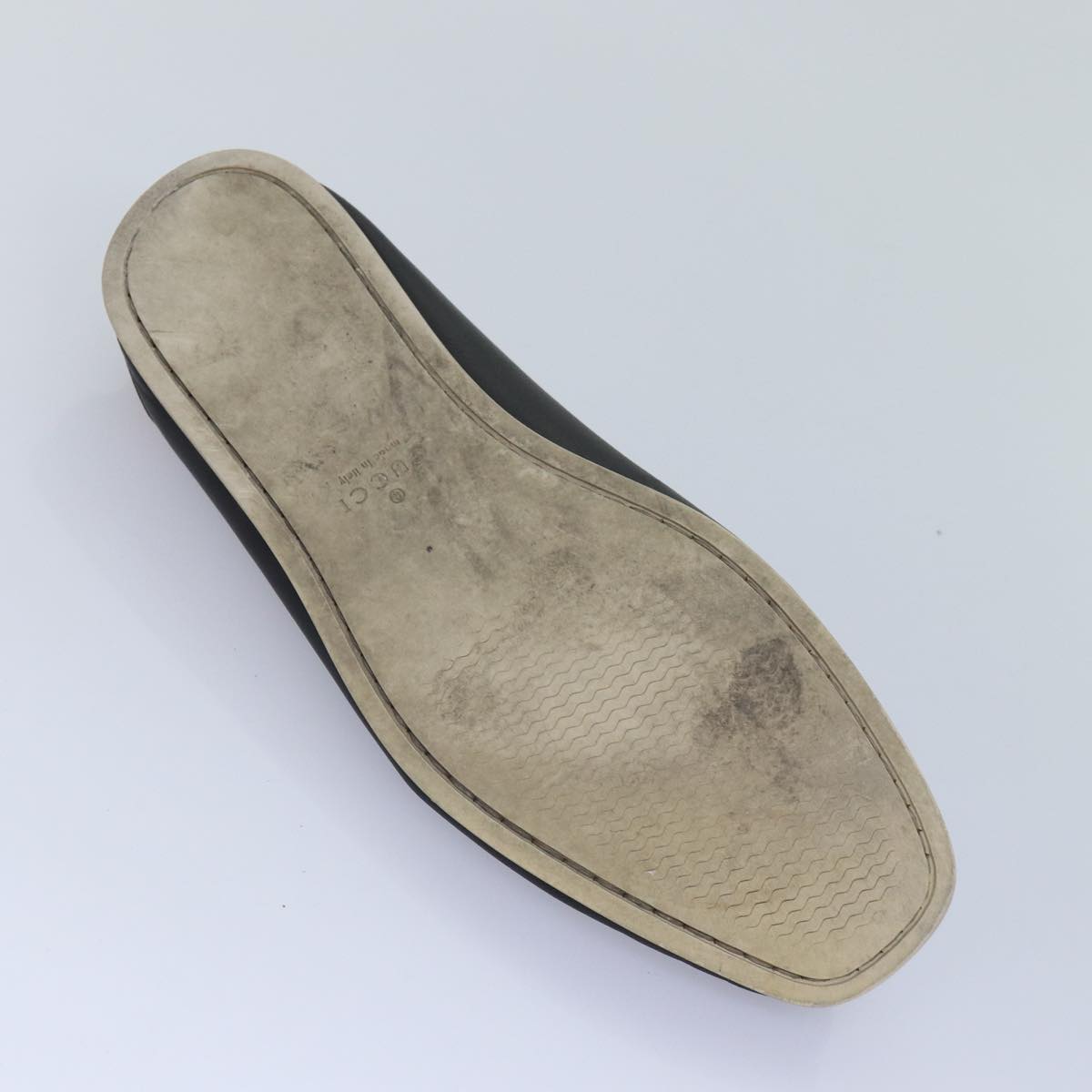GUCCI Web Sherry Line slipper shoes Leather 41.5EJ Black ti1971