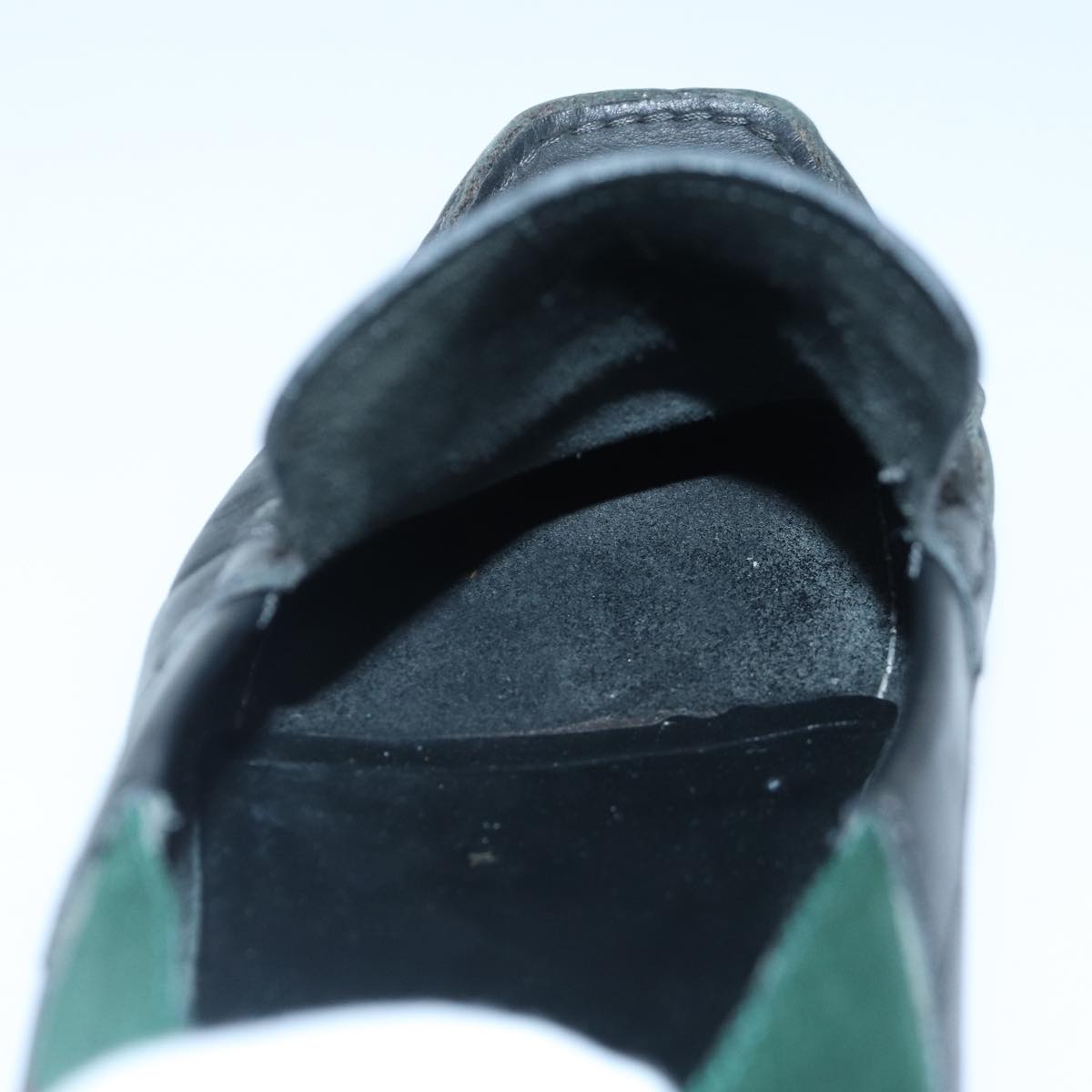 GUCCI Web Sherry Line slipper shoes Leather 41.5EJ Black ti1971