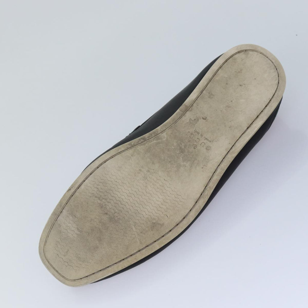 GUCCI Web Sherry Line slipper shoes Leather 41.5EJ Black ti1971