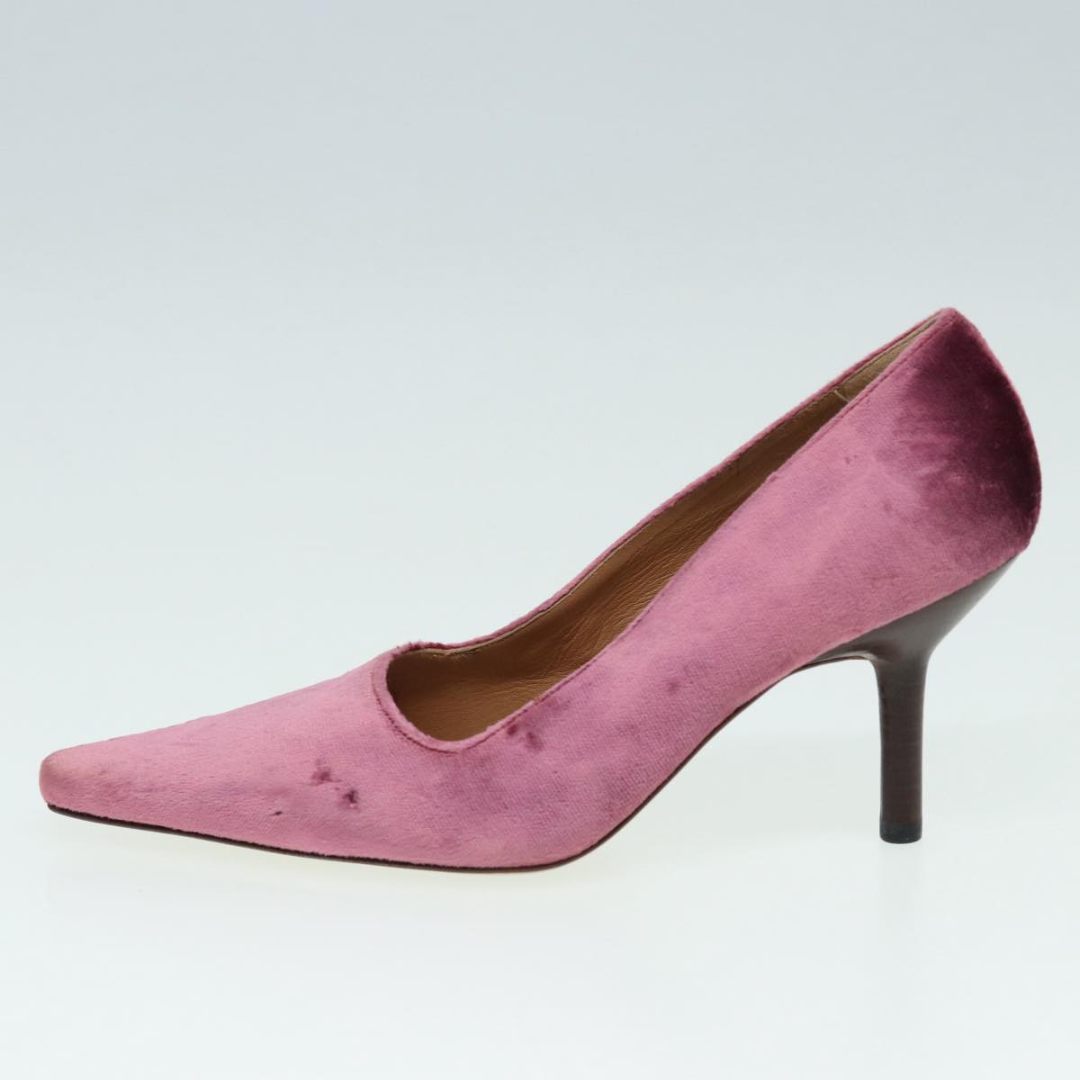 GUCCI pumps High heels Velor 37C Pink Beige ti1972