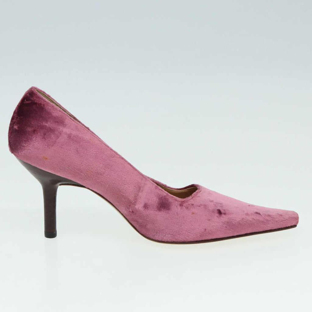 GUCCI pumps High heels Velor 37C Pink Beige ti1972