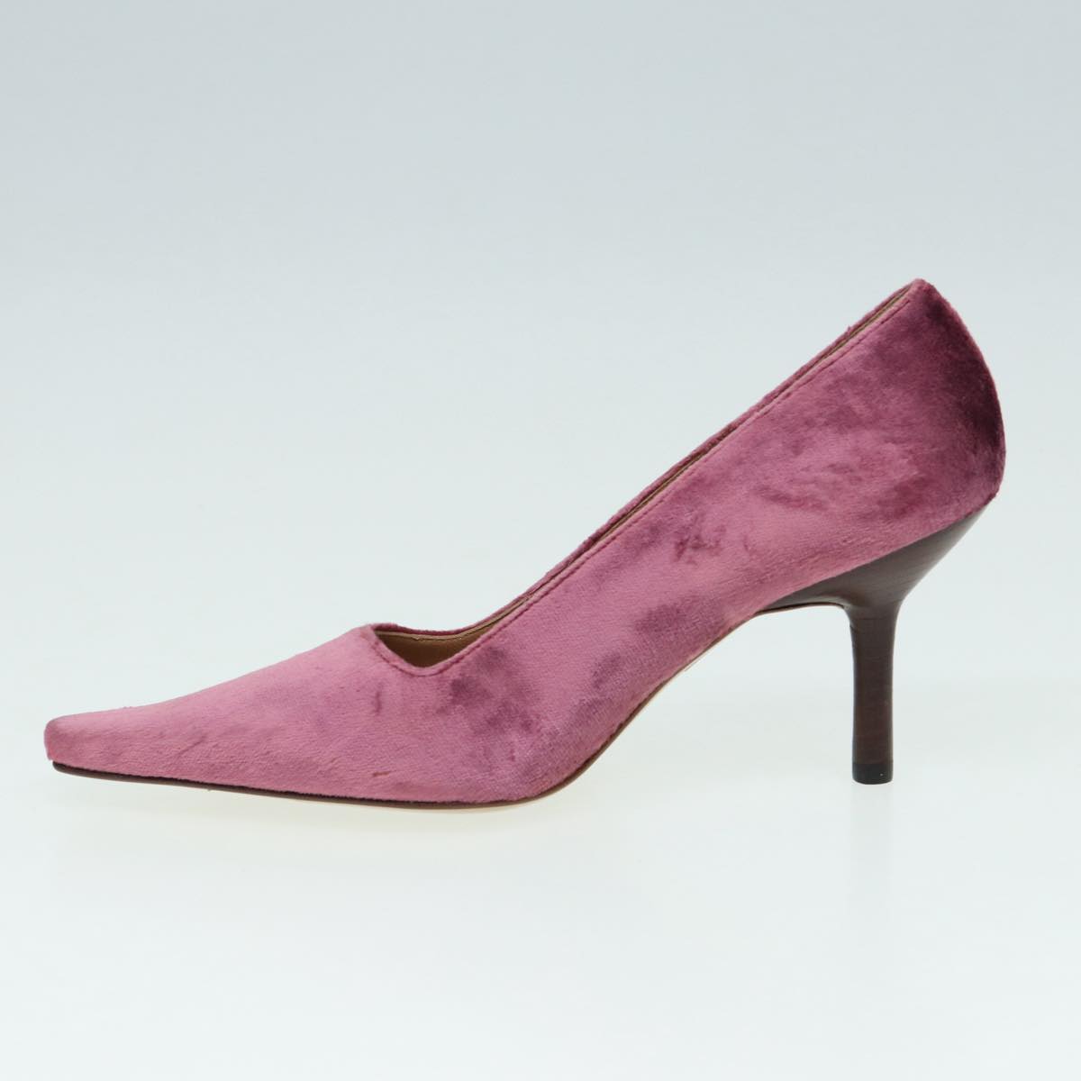 GUCCI pumps High heels Velor 37C Pink Beige ti1972
