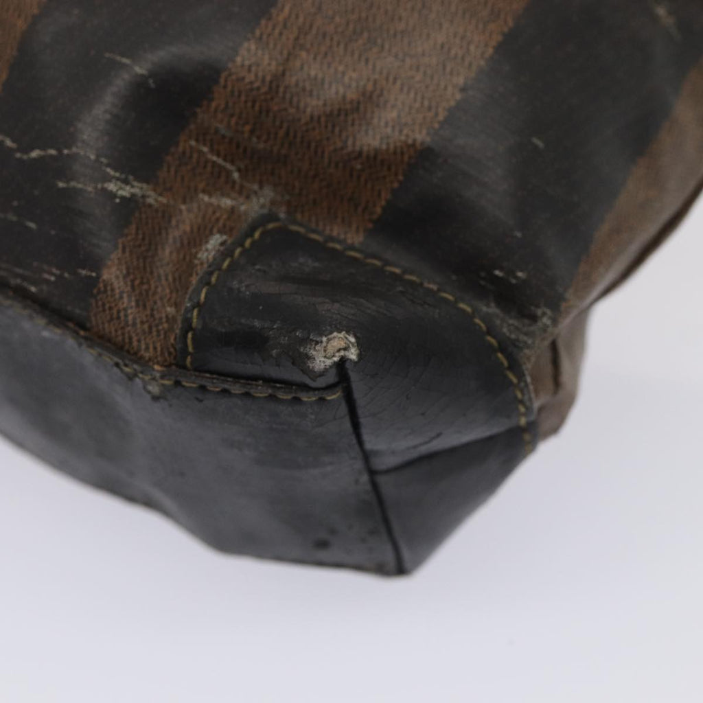 FENDI Pecan Canvas Hand Bag Coated Canvas 2Set Brown Black ti1976