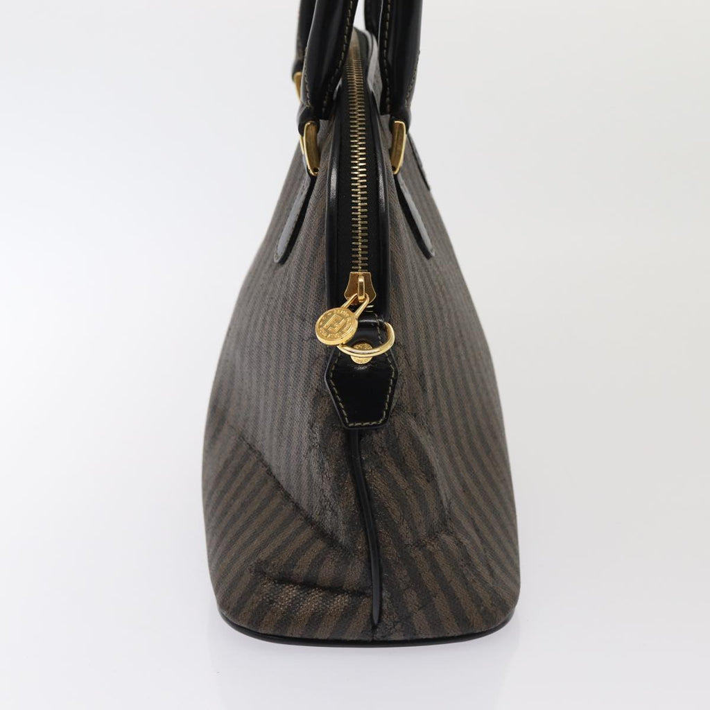 FENDI Pecan Canvas Hand Bag Coated Canvas 2Set Brown Black ti1976