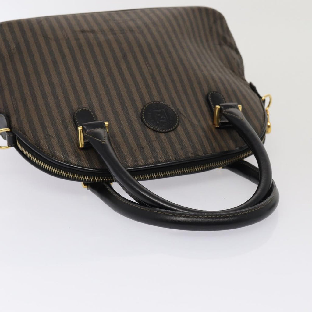 FENDI Pecan Canvas Hand Bag Coated Canvas 2Set Brown Black ti1976