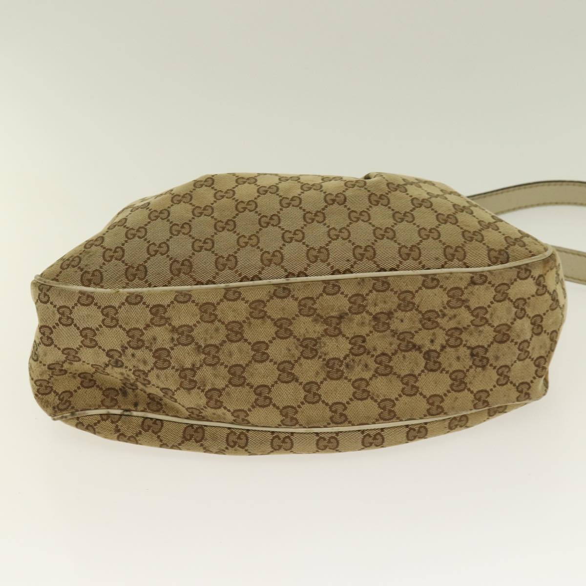 GUCCI GG Canvas Shoulder Bag Beige Gold 296834 ti1988