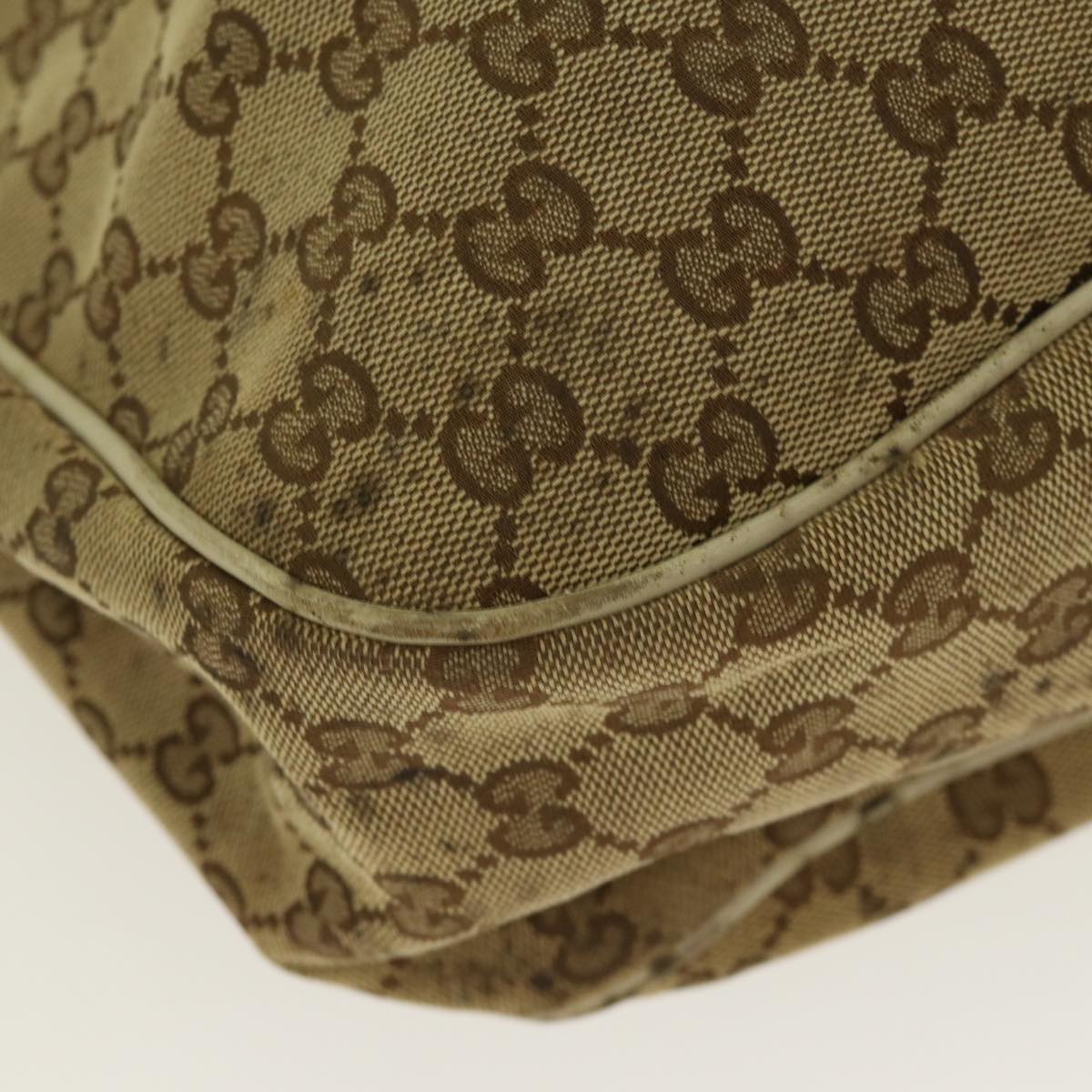 GUCCI GG Canvas Shoulder Bag Beige Gold 296834 ti1988