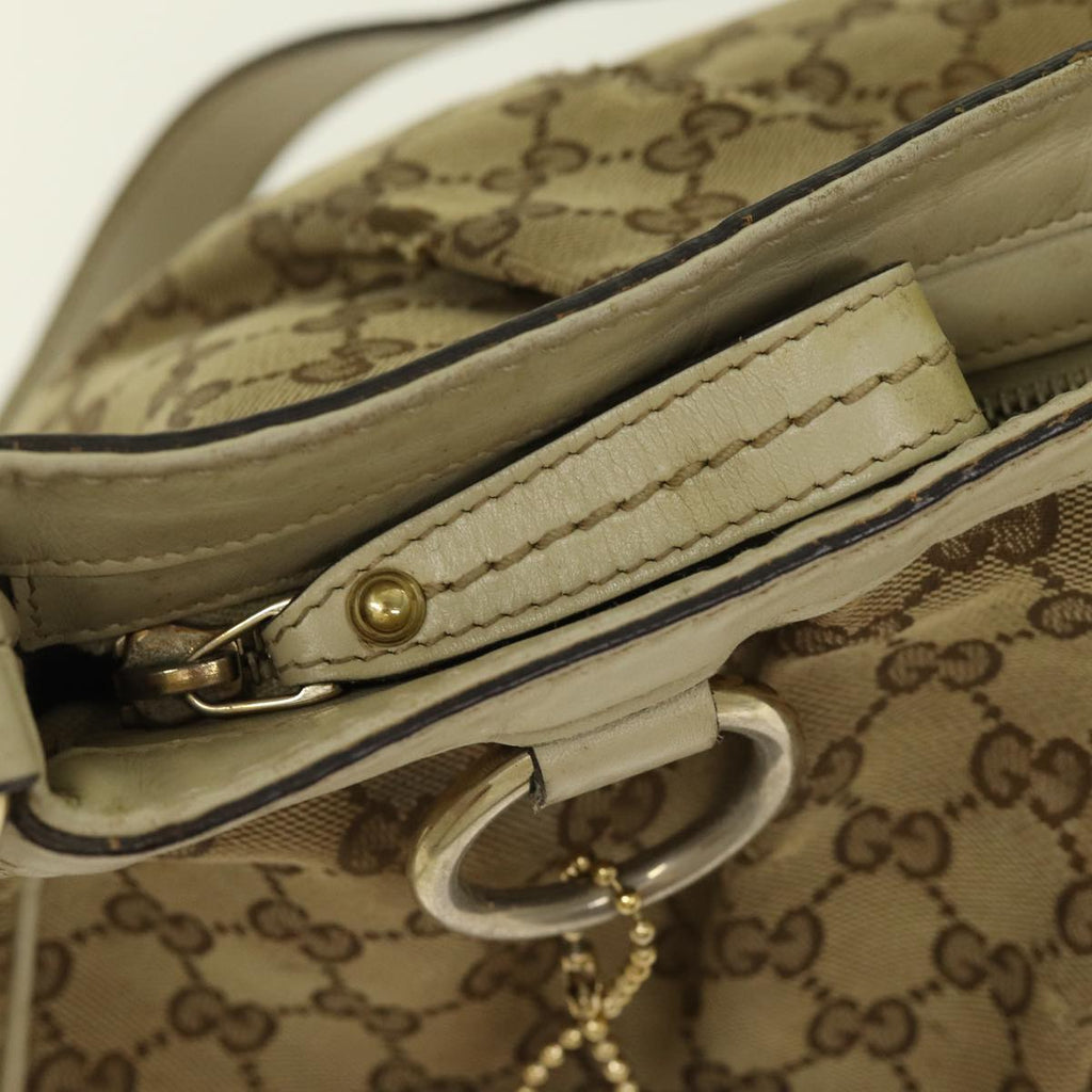 GUCCI GG Canvas Shoulder Bag Beige Gold 296834 ti1988