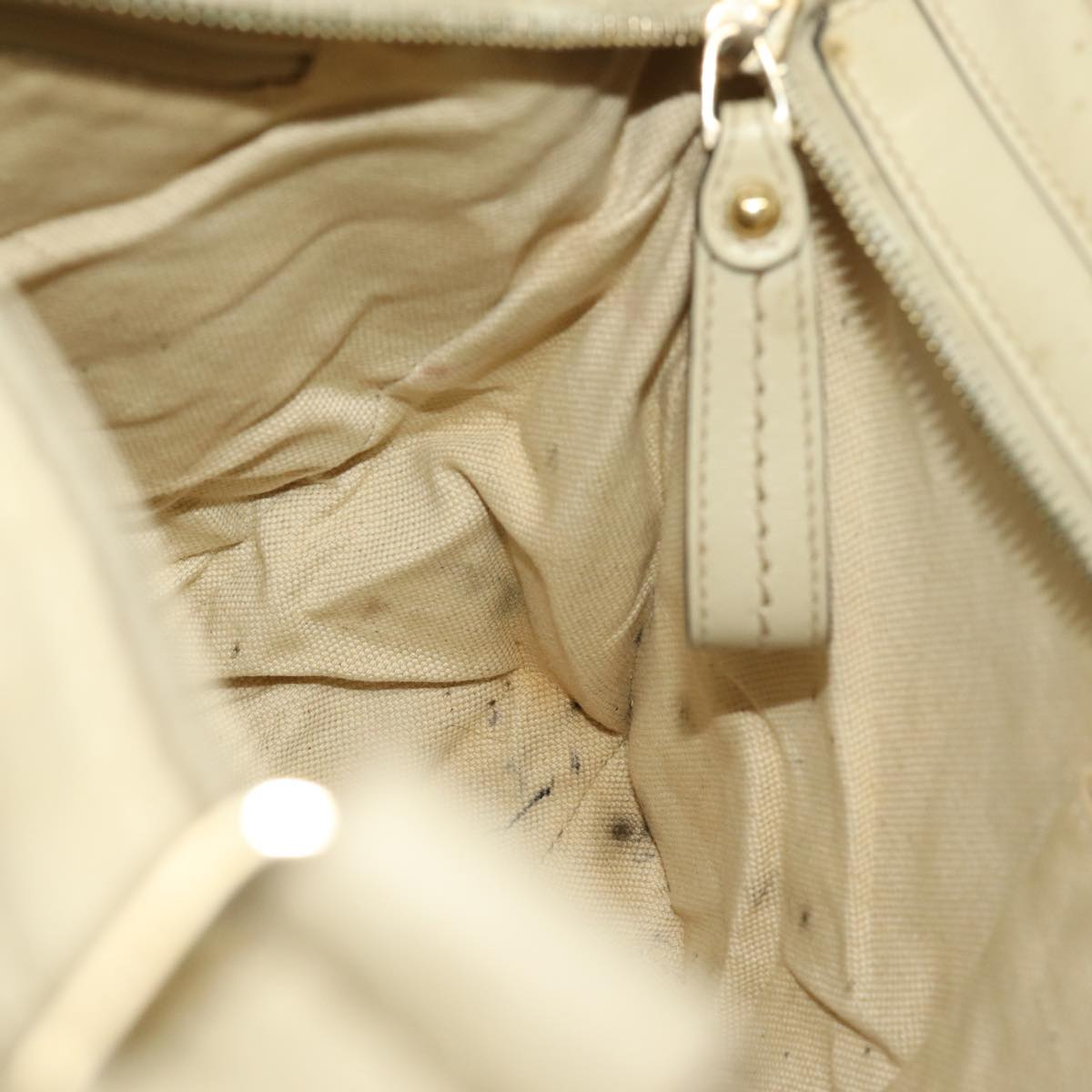 GUCCI GG Canvas Shoulder Bag Beige Gold 296834 ti1988