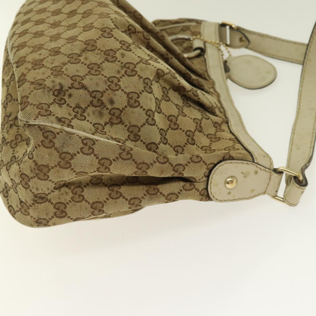 GUCCI GG Canvas Shoulder Bag Beige Gold 296834 ti1988