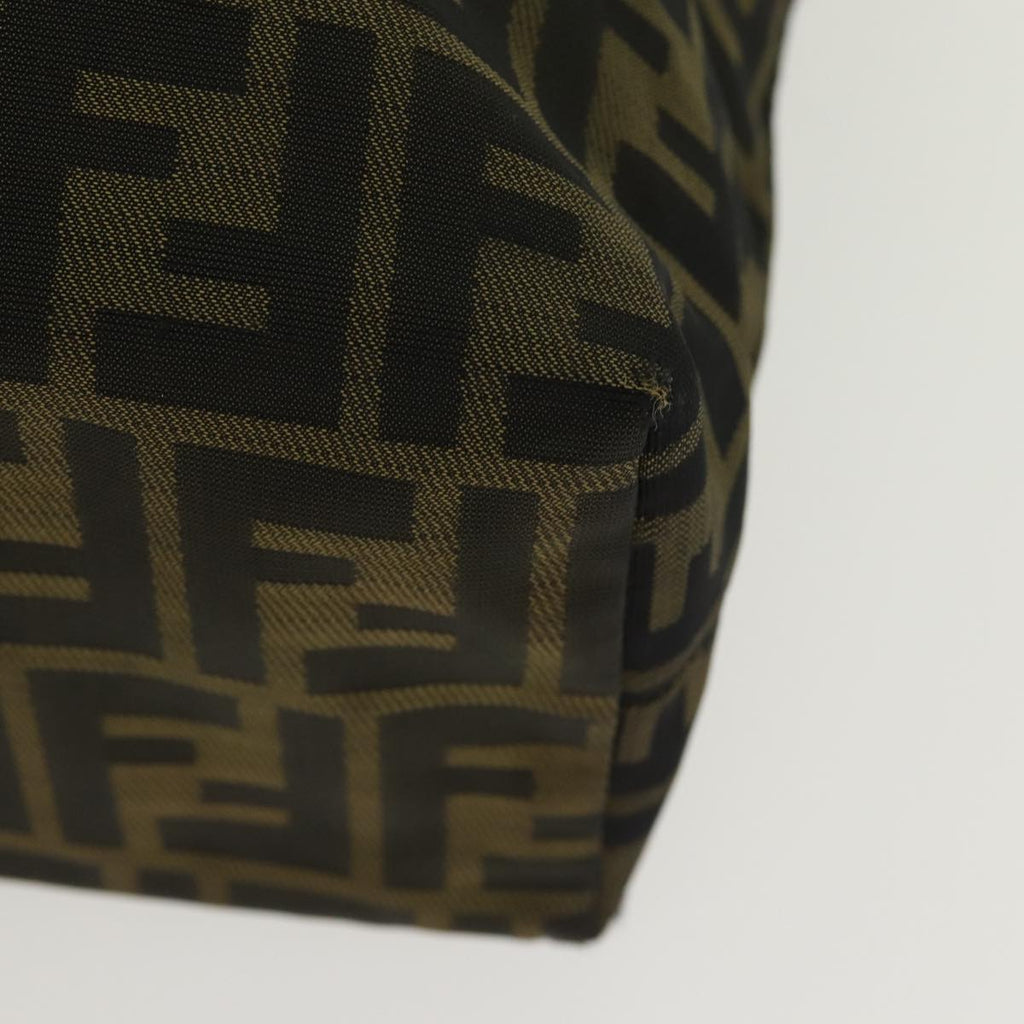 FENDI Zucca Canvas Tote Bag Brown Black Silver ti2007