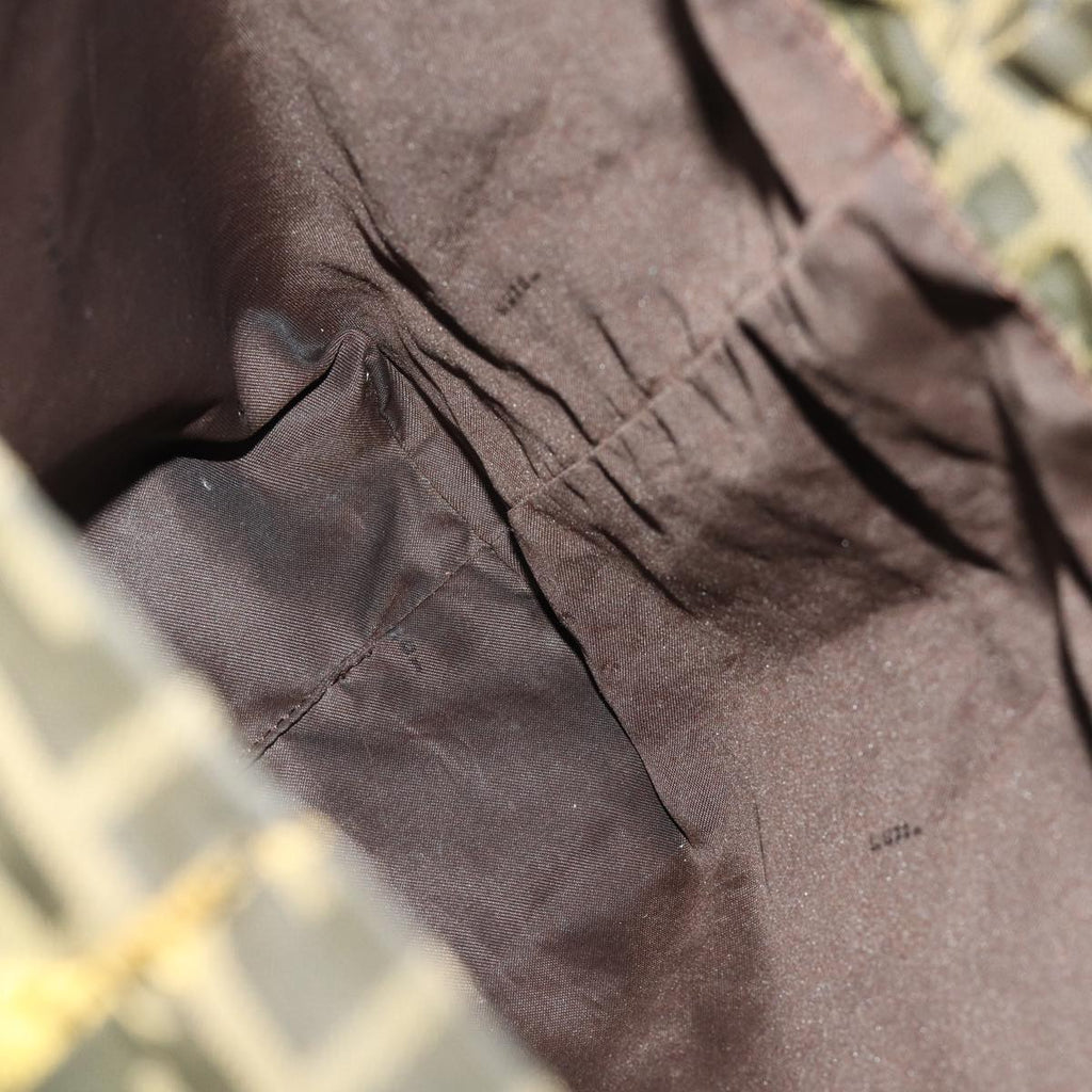 FENDI Zucca Canvas Tote Bag Brown Black Silver ti2007