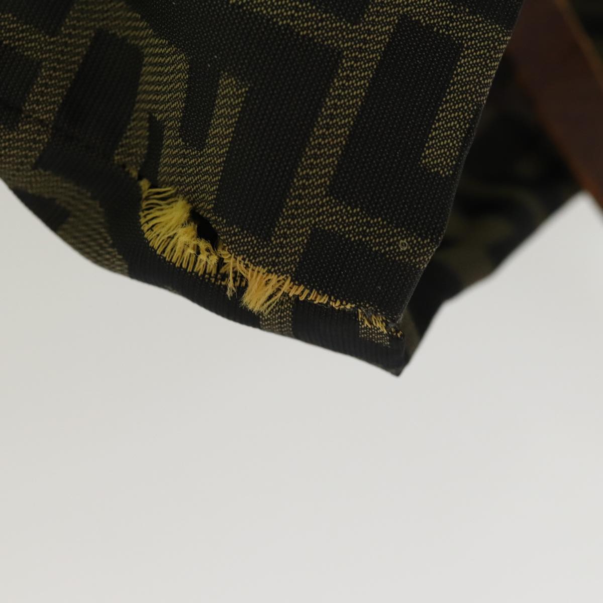 FENDI Zucca Canvas Tote Bag Brown Black Silver ti2007