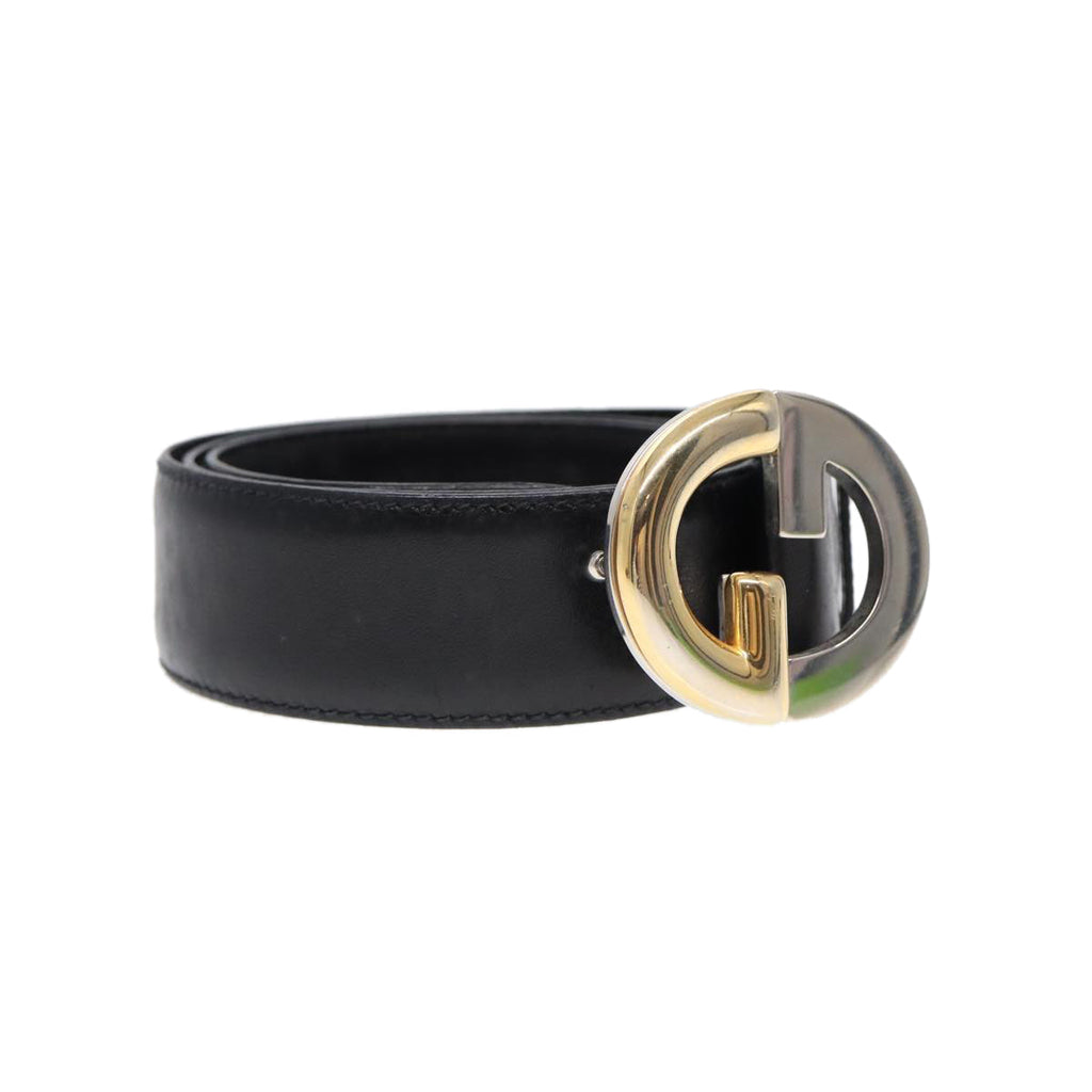 GUCCI Belt Leather 33.5"" Black ti2013