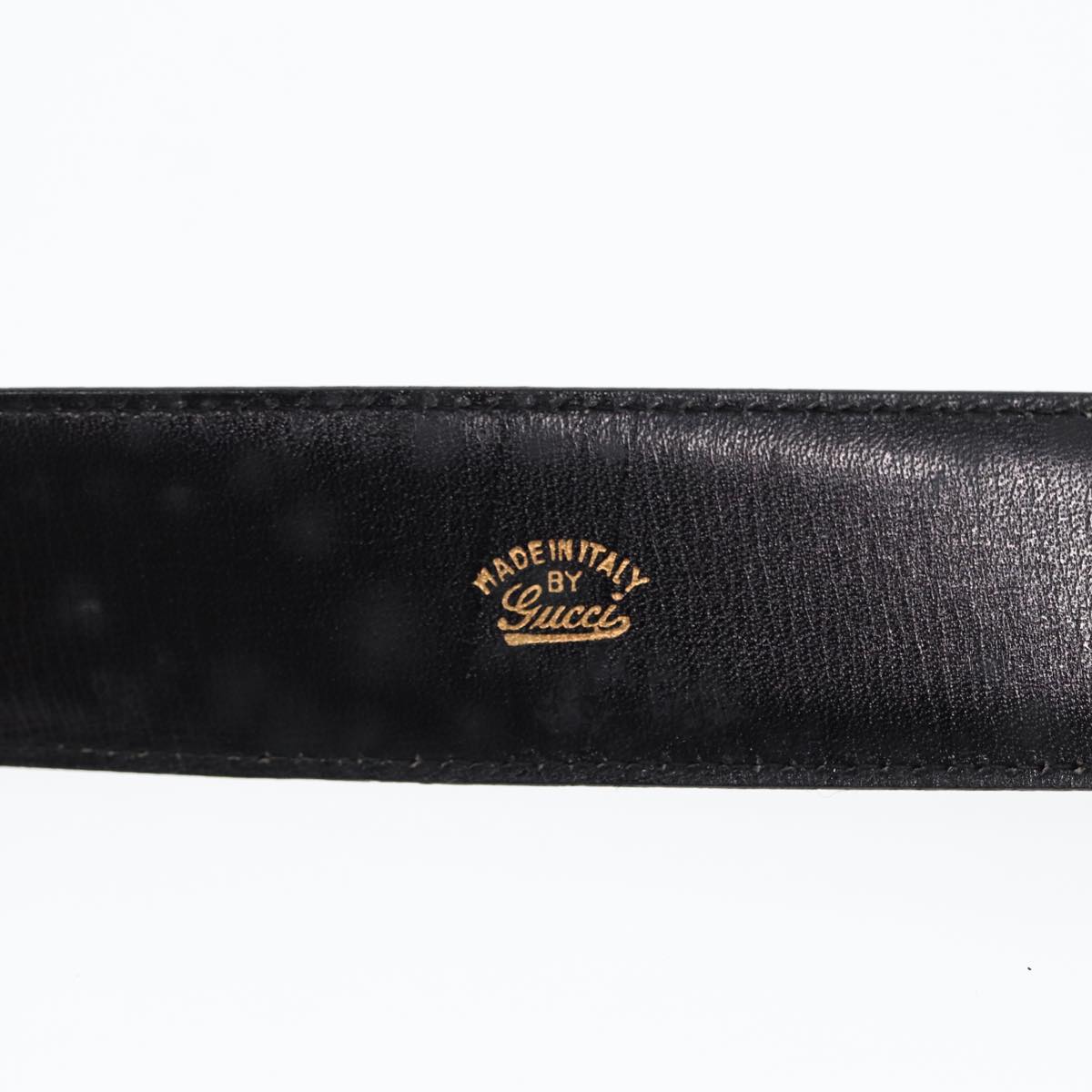 GUCCI Belt Leather 33.5"" Black ti2013