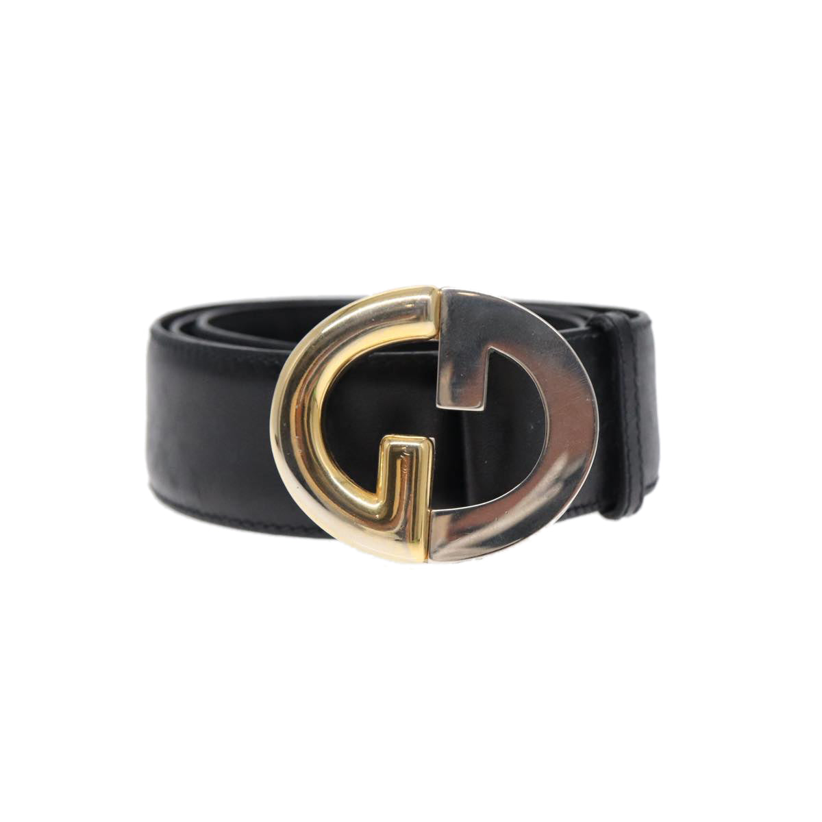 GUCCI Belt Leather 33.5"" Black ti2013