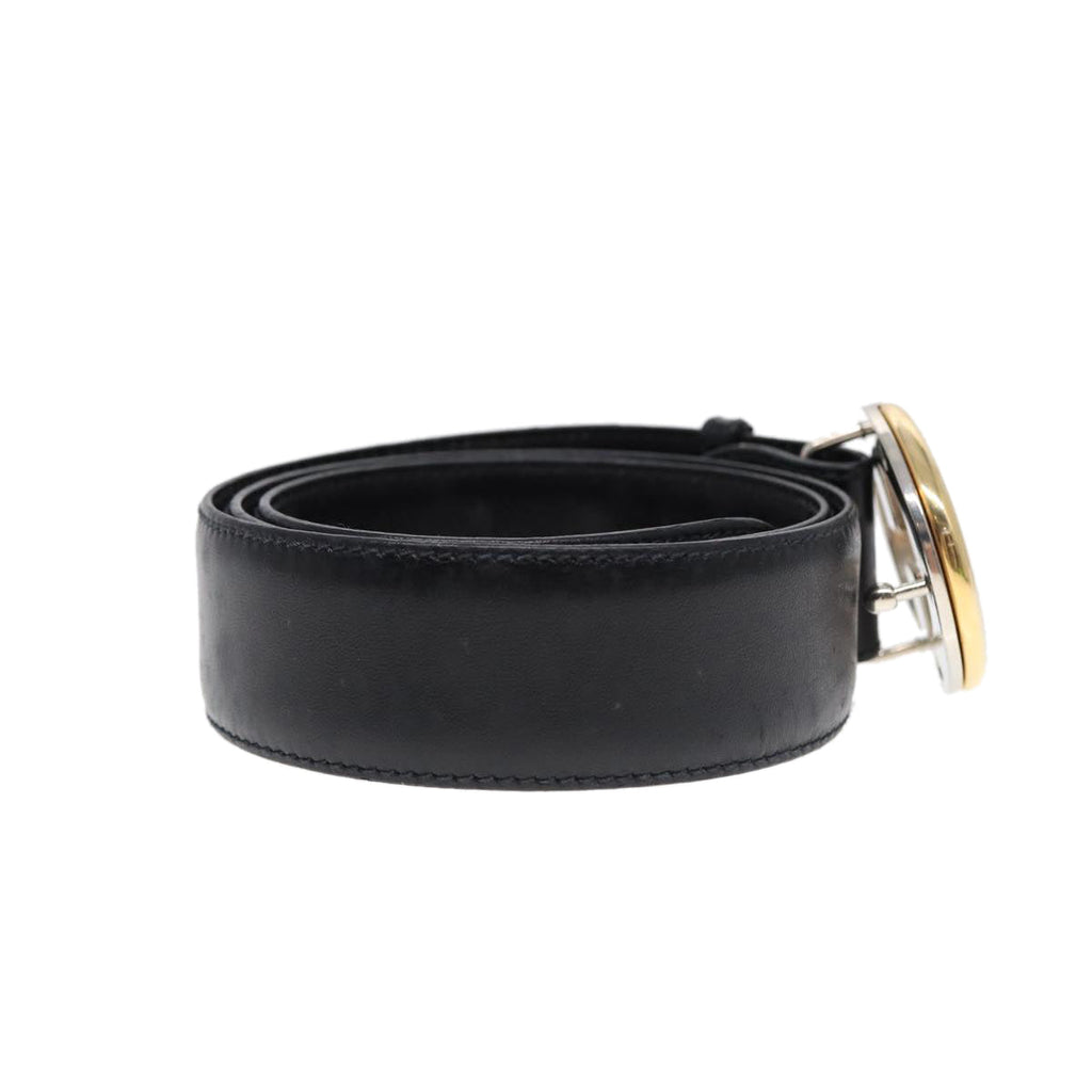 GUCCI Belt Leather 33.5"" Black ti2013