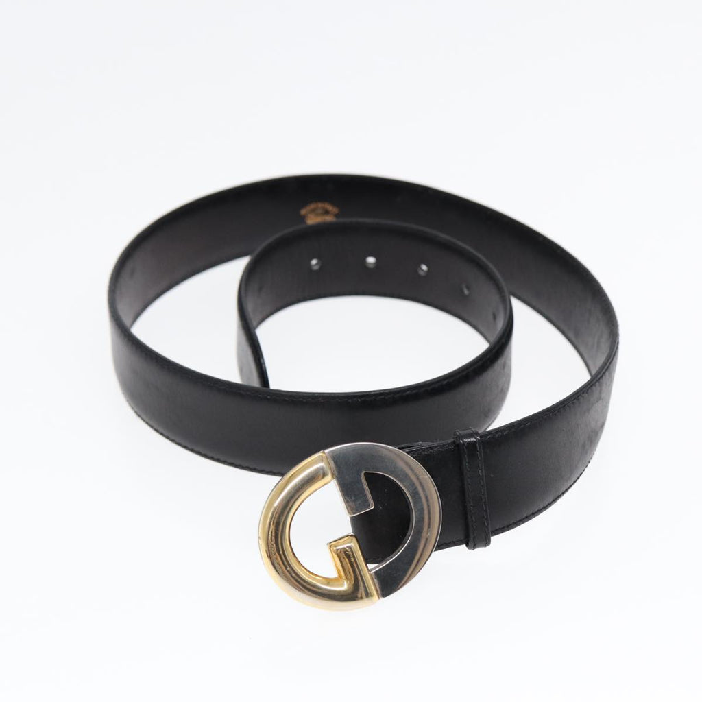 GUCCI Belt Leather 33.5"" Black ti2013
