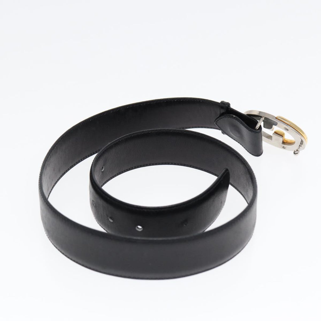 GUCCI Belt Leather 33.5"" Black ti2013